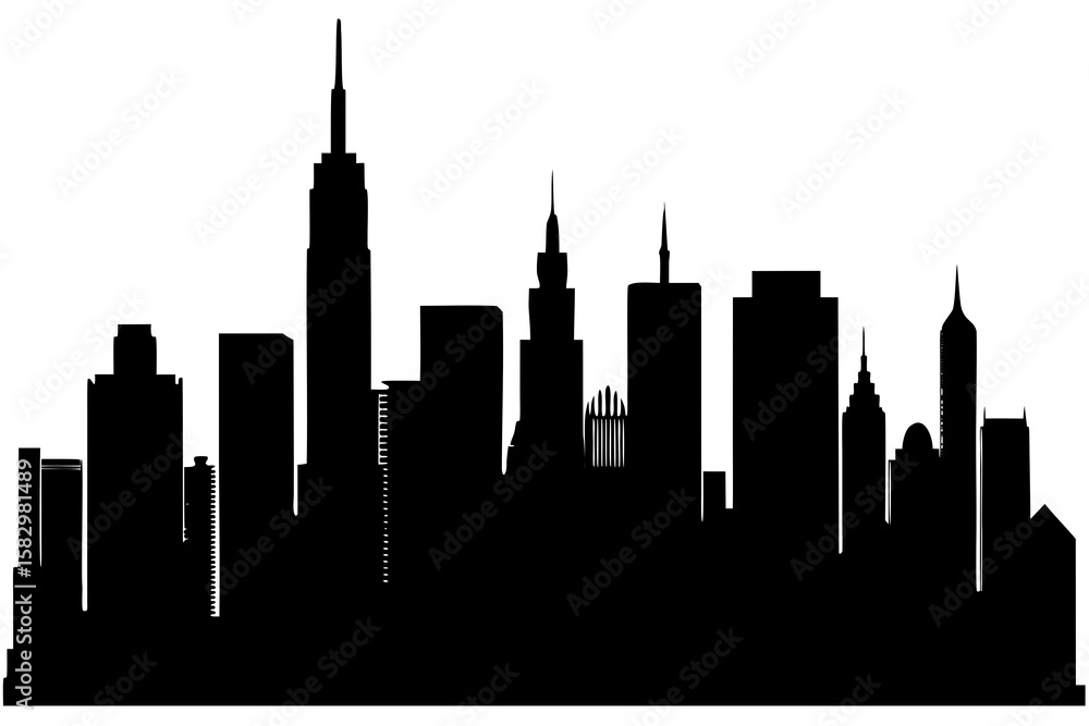 Fototapeta premium city skyline silhouette