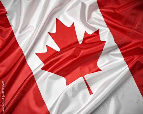 canadian flag in the wind