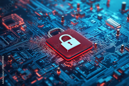 A concept of medical cybersecurity is shown with a life insurance or data safety lock, emphasizing the importance of protecting sensitive health information