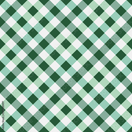Wallpaper Mural Green and white gingham pattern background. Torontodigital.ca
