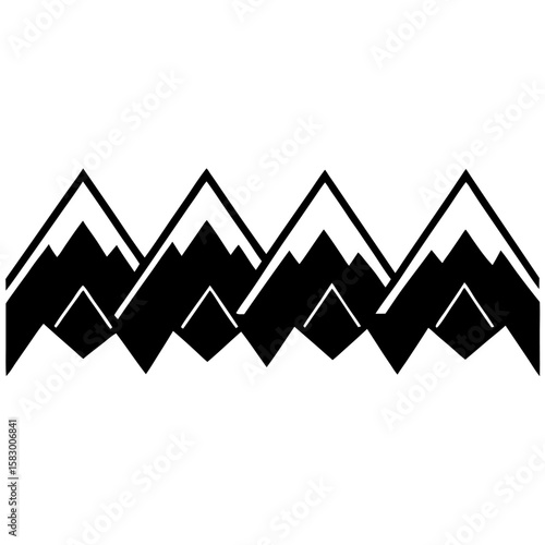 Abstract geometric pattern with four distinct horizontal bands of visual elements