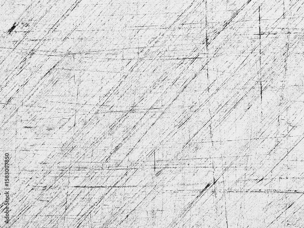 Fototapeta premium Abstract texture with diagonal lines and scratches on a white surface created through artistic design