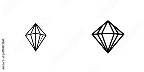 Black geometric diamond icons on a white background representing elegance and simplicity in design