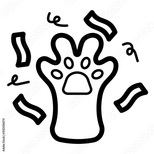 Cat Paw Lineart