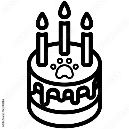 Birtday Cake Lineart