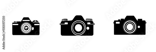 Icons representing different styles of cameras showcasing creativity in photography and visual storytelling