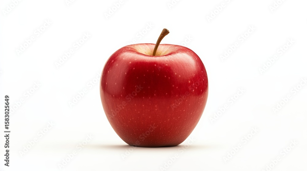 Single apple on white background, high-resolution studio lighting, realistic texture, minimal shadows, isolated object Single apple on white background, high-resolution studio lighting, realistic texture, minimal shadows, isolated object