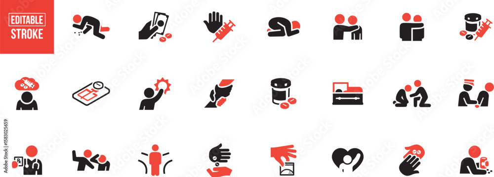 Fototapeta premium Construction and Tools Icon Set – Builder, Helmet, Tools, Repair, Engineering, Hammer, Wrench, Hard Hat, Construction Site, Industry, Maintenance, Icon