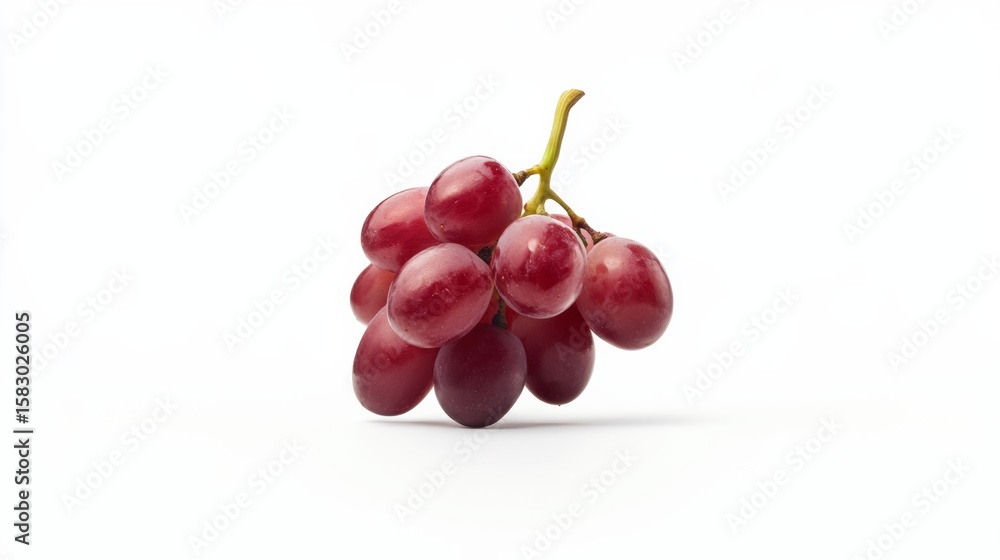 Fototapeta premium Single grape fruit on pure white, simple and clear design, commercial use