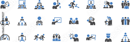 Fitness and Exercise Icon Set – Workout, Gym, Training, Exercise, Sport, Cardio, Strength, Physical Activity, Athlete, Healthy, Coaching, Icon

