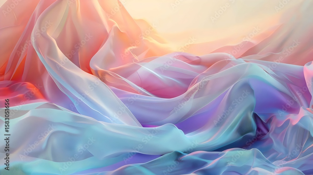 Obraz premium A smooth pastel-toned gradient with subtle blending of blue, purple, and pink hues, perfect for modern and elegant visuals