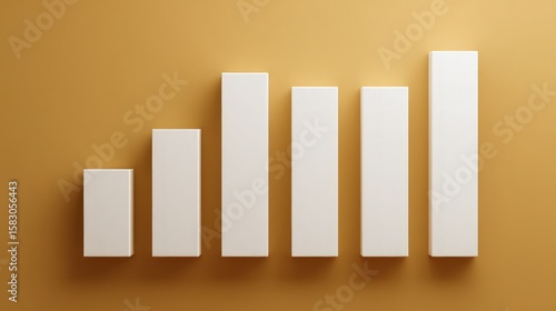 Photo of a bar graph showing increasing data trends, perfect for business and finance presentations