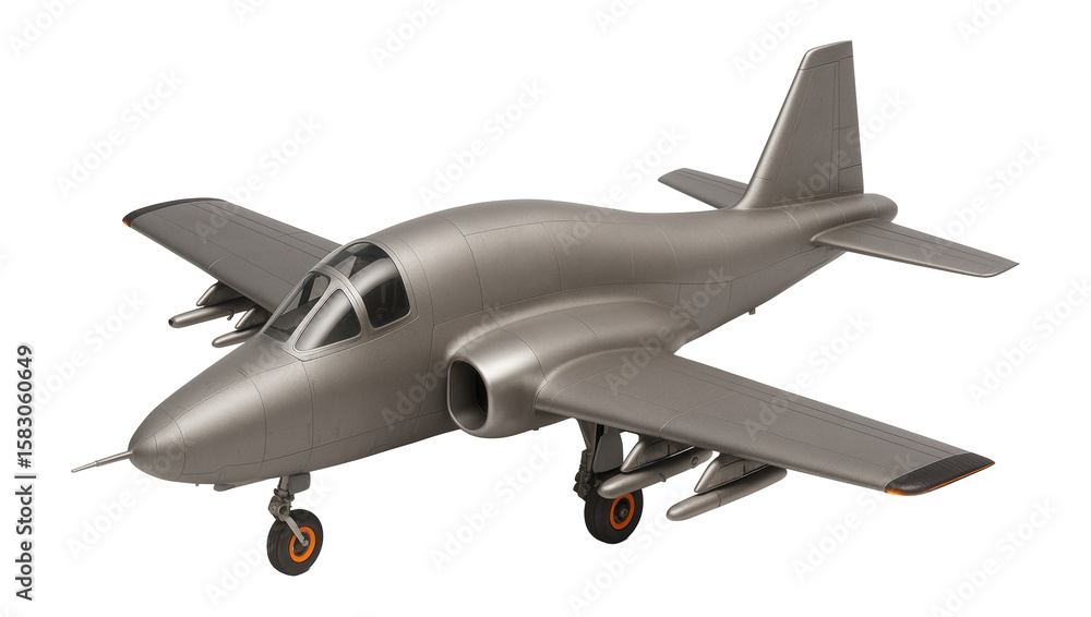 Fototapeta premium Ground attack aircraft with a humpbacked fuselage and side-fuselage air intakes