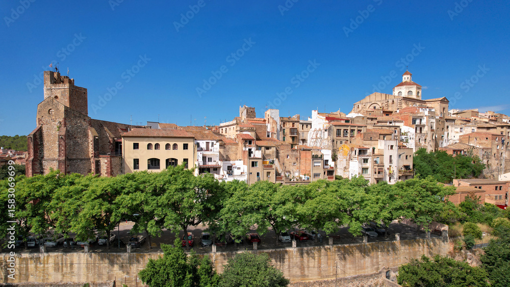 Mont-roig del Camp town on sunny summer day. Tarragona, Spain. Mont-roig del Camp town on sunny summer day. Tarragona, Spain.