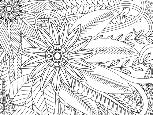 Flowers Coloring Pages For Adultes