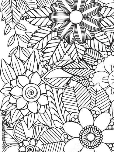 Flowers Coloring Pages For Adultes