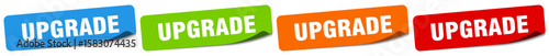 upgrade sticker. upgrade sticker set on white background