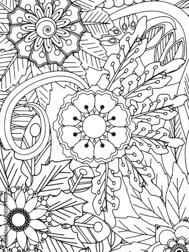 Flowers Coloring Pages For Adultes