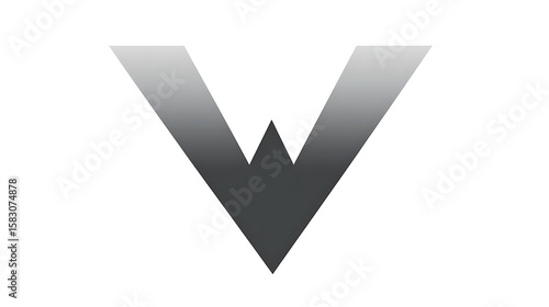 Monochromatic V-shaped logo