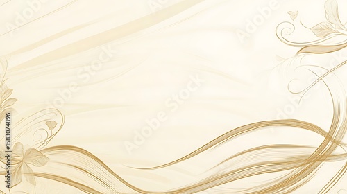 Elegant, light beige background with flowing, organic patterns