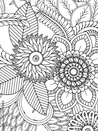 Flowers Coloring Pages For Adultes