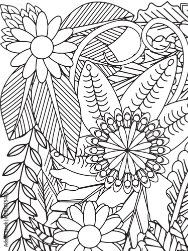 Flowers Coloring Pages For Adultes