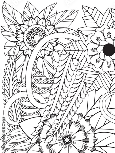 Flowers Coloring Pages For Adultes