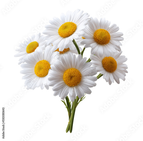 PNG White daisy flower bush border daisies flowers bouquet isolated