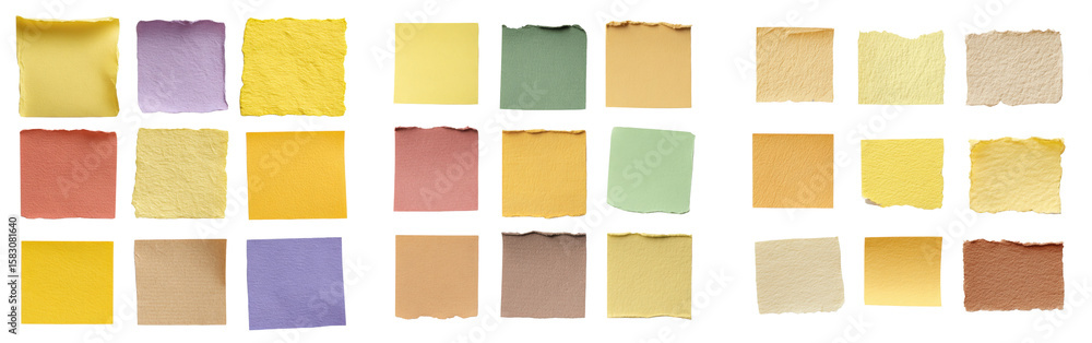 custom made wallpaper toronto digitalCollection of torn colorful handmade paper pieces displaying rough edges and unique textures