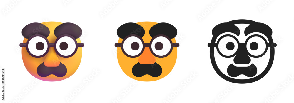 Fototapeta premium Disguised Face Emoji 