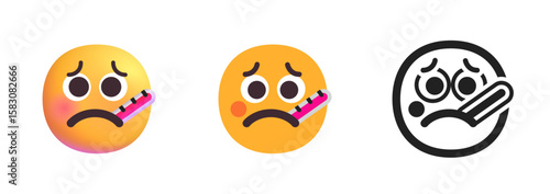 Face with Thermometer Icon
