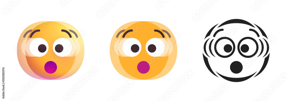 Fototapeta premium Face Screaming in Fear Icon 