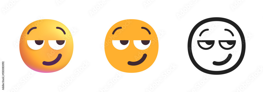 Fototapeta premium Smirking Face Icon 