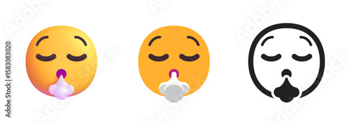 Face Exhaling Icon
