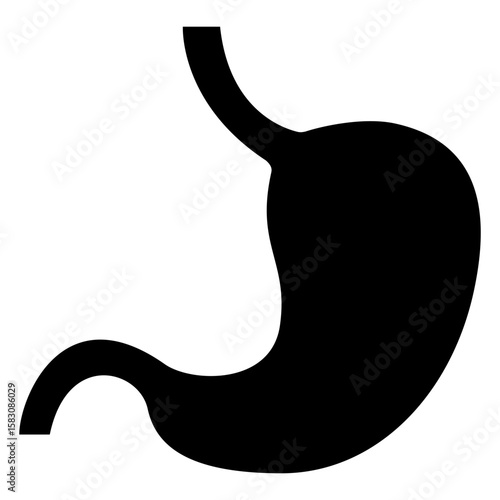 Sistema digestivo. Icono silueta de estómago 