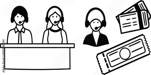 Customer Service Ticketing Icons