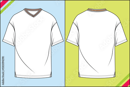 OVERSIZE V NECK TEE