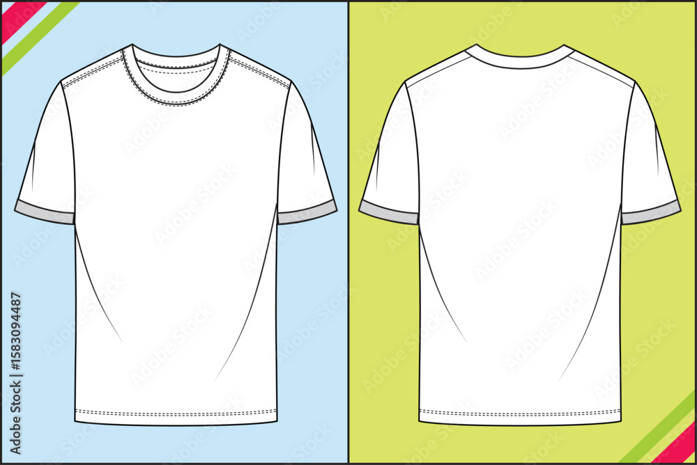 Naklejka premium PREMIUM SOLID CREW NECK TEE