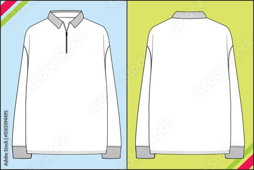 POLO COLLAR OVERSIZE SWEATSHIRT TEE