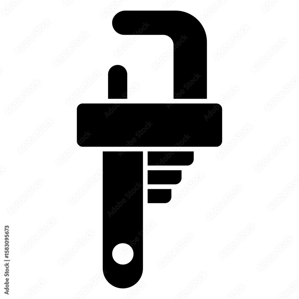 Obraz premium Plumbing Tool Glyph