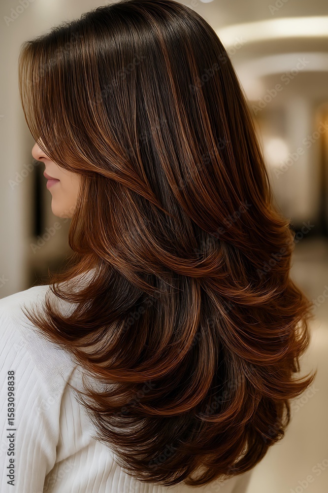Stunning Back View of Brown Feather Haircut with Smooth Layers
Stunning Back View of Brown Feather Haircut with Smooth Layers