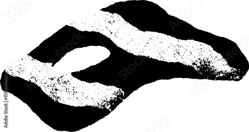 Bold abstract mask with striking black and white stripes for modern design
