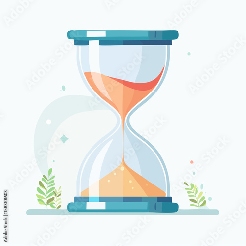 Hourglass shows sand flowing upwards, defying time inversion concept