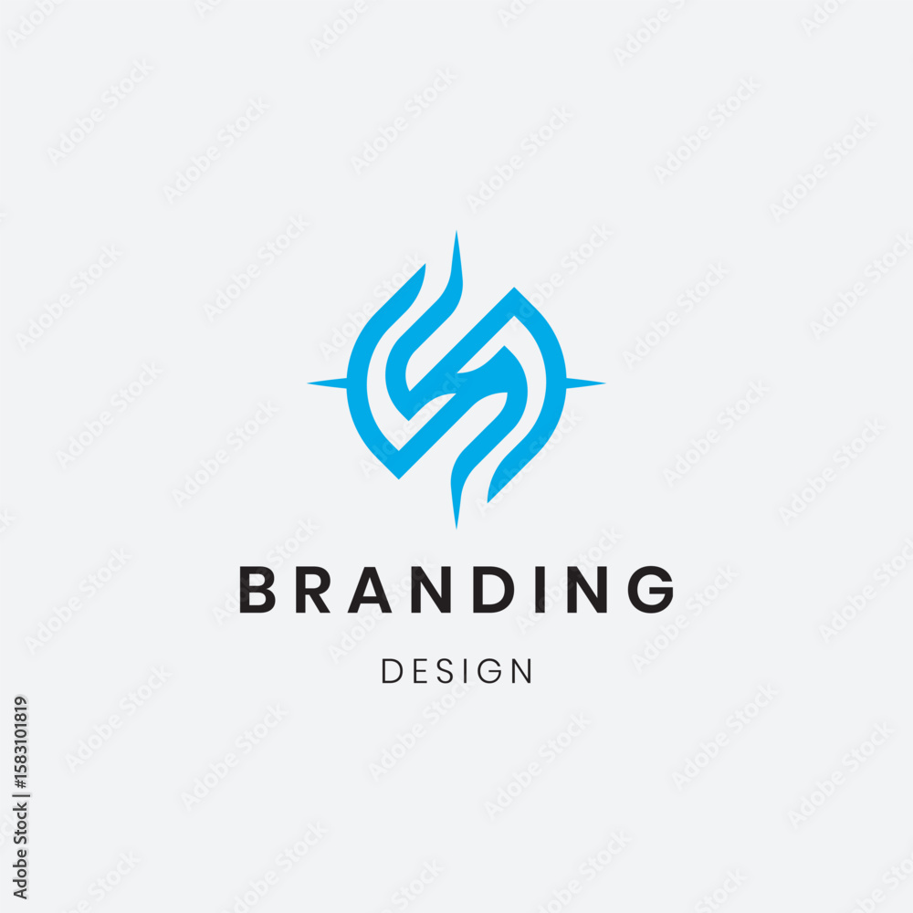 Fototapeta premium The logo features a bold and modern letter 