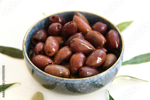 Slika na platnu Rich and fruity Kalamata pitted olives from Greece are naturally brined to perfection