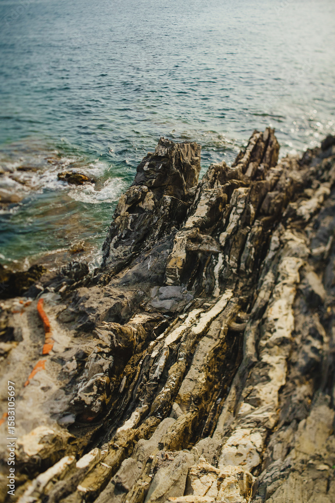 Seascape with rocks. Sea, sky, landscape Seascape with rocks. Sea, sky, landscape