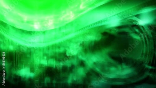 Emerald Swirl: An enchanting composition of fluid emerald green elements, a dance of color and form that exudes vibrancy and a sense of ethereal elegance.