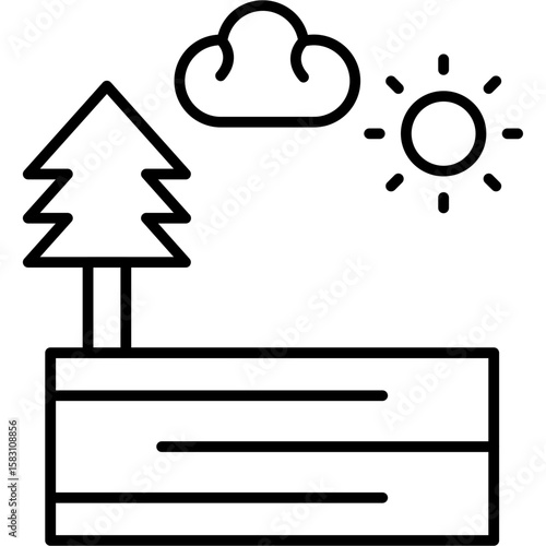 Lakeside Icon Vector Element