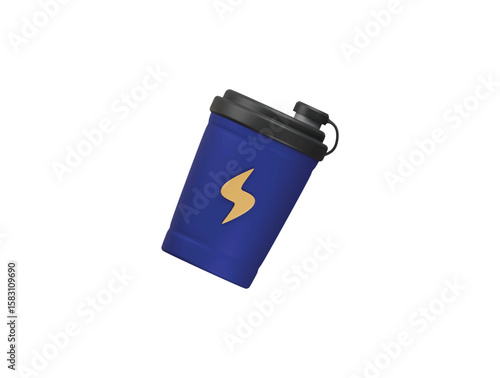 protein shake bottle icon 3rd illustration render