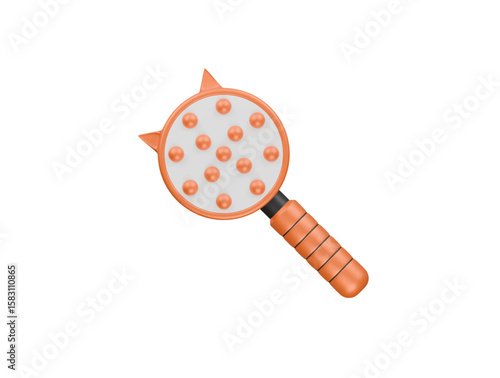 pet comb icon 3d illustration render